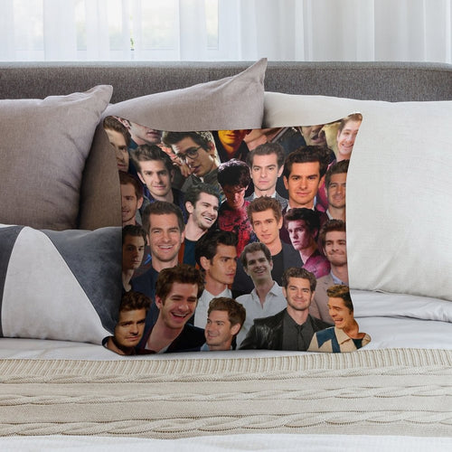 Andrew Garfield Photo Collage Soft Bedroom Essential Throw Pillow