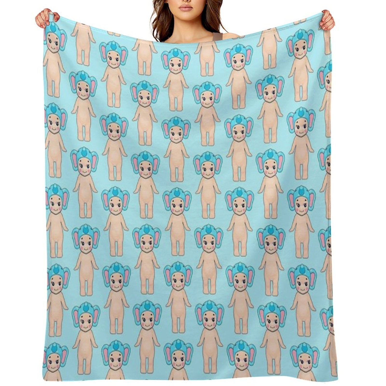Sonny Angel Elephant Cute! Velvety-soft Throw Blanket