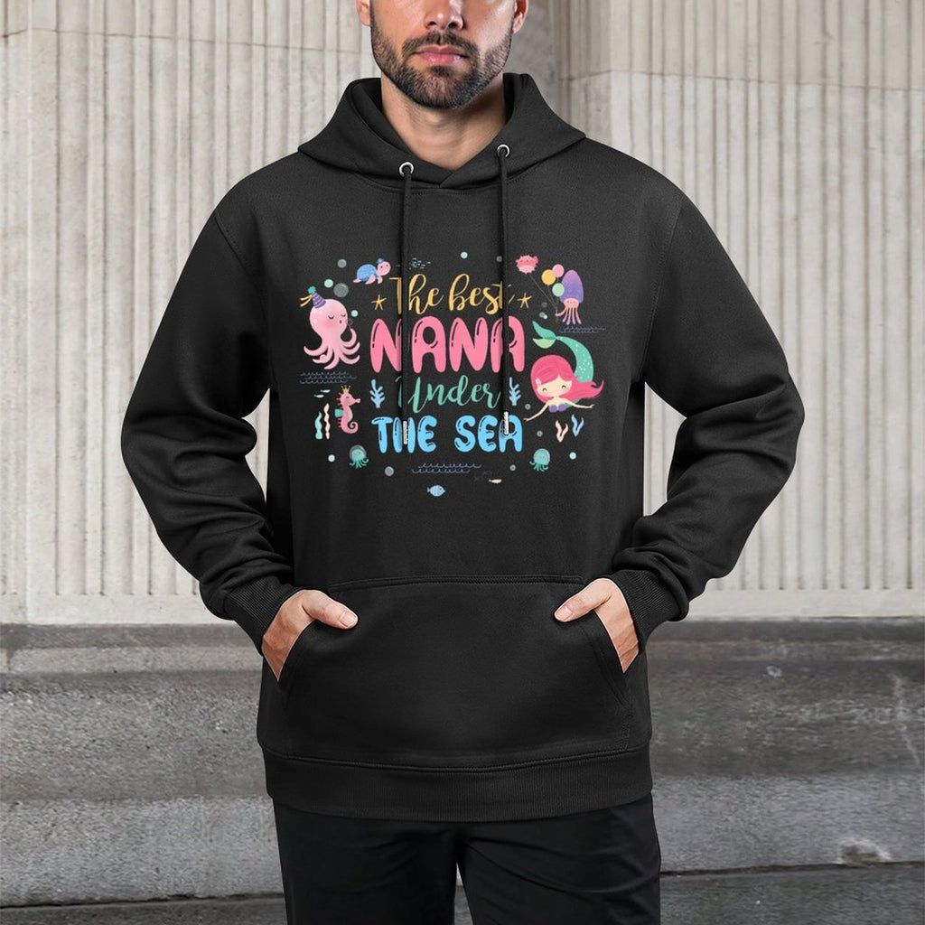 Birthday Girl The Best Nana Under The Sea Kangaroo Pocket Hoodie