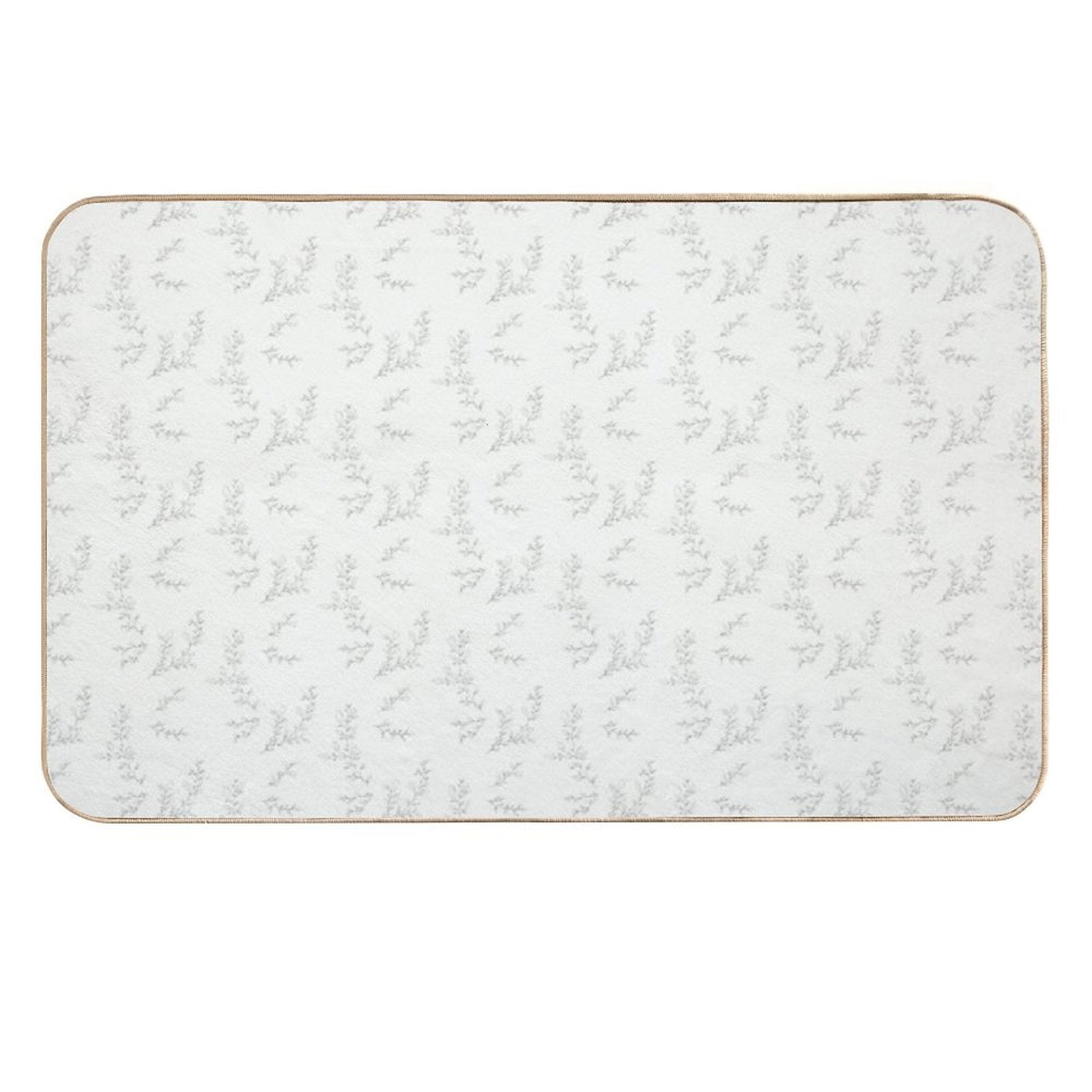 Minimalist Leaves Art  Rapid-Drying Bath Mat
