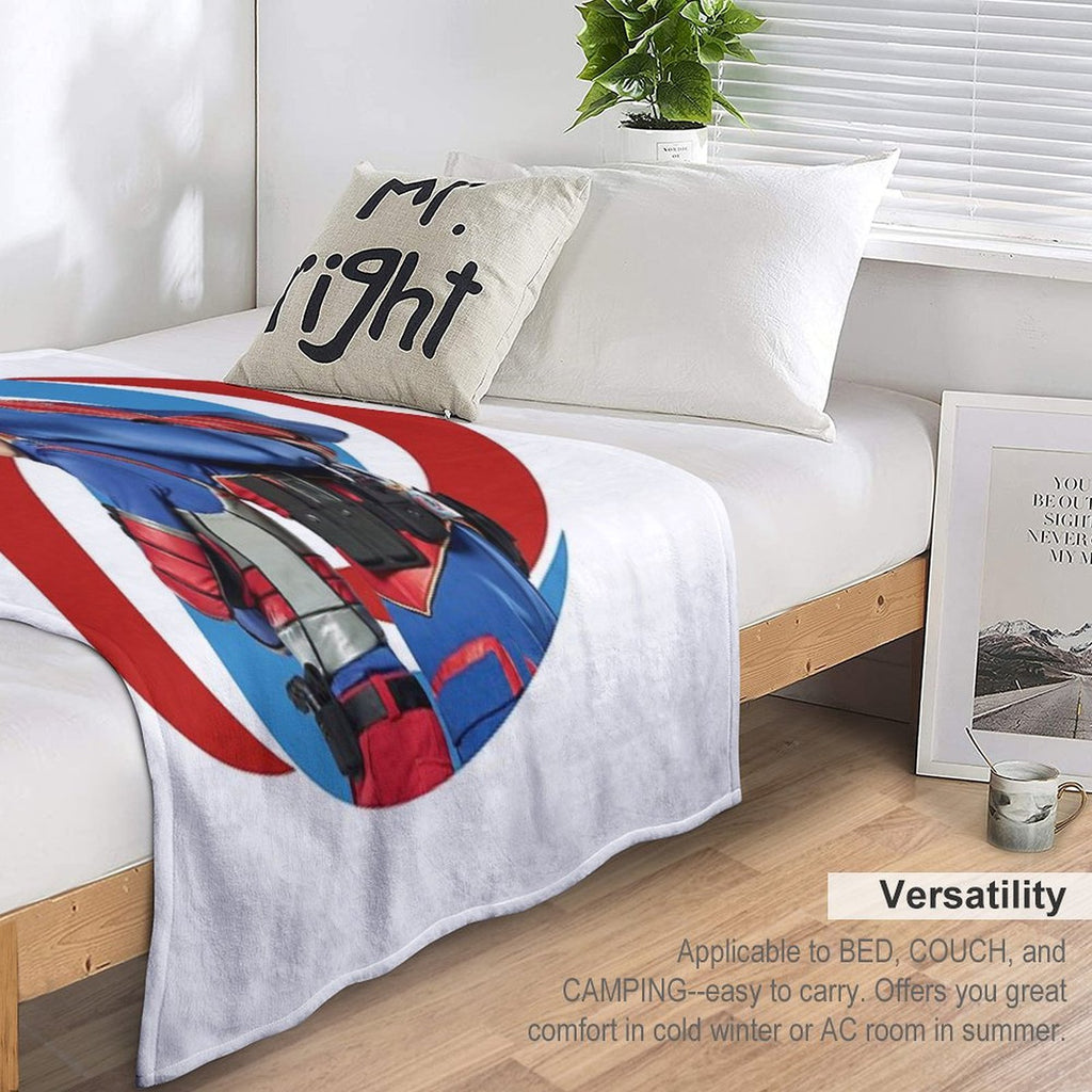 Captain Man And Kid Danger Sustainable Throw Blanket
