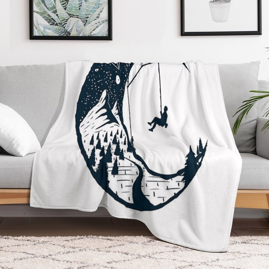 Climber's Sky  Climbing Machine-washable Throw Blanket