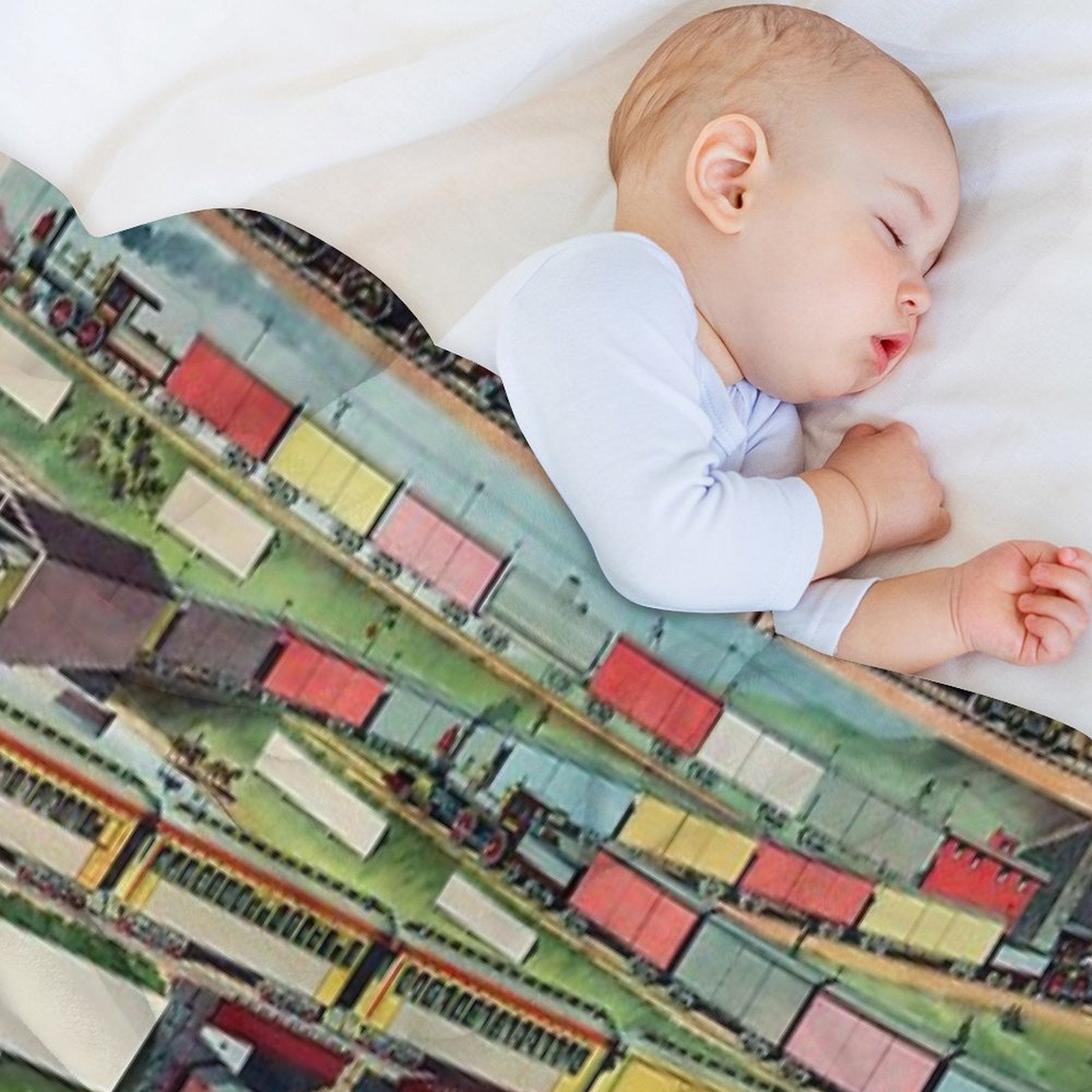 Antique Train Machine-washable Throw Blanket