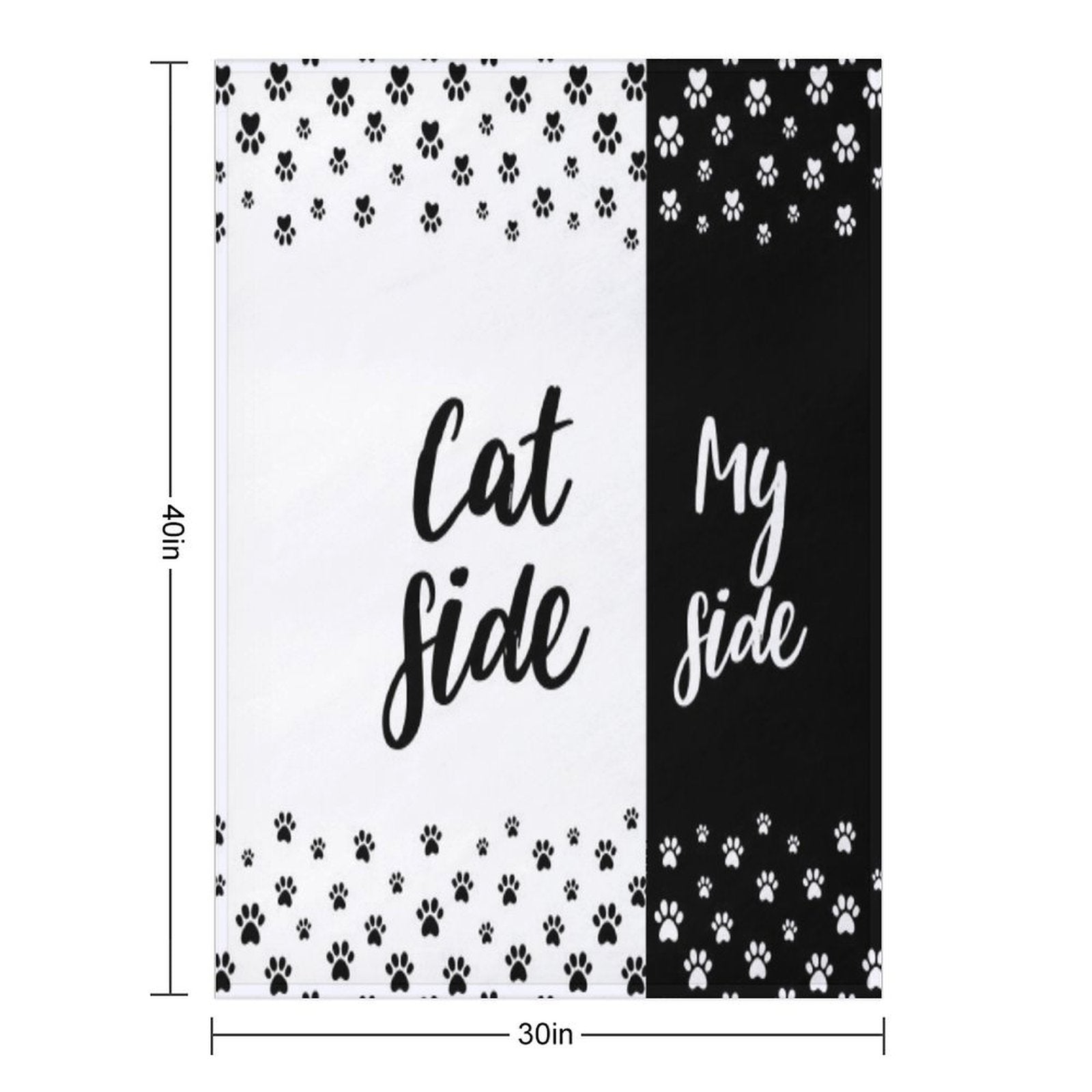 Cat Side My Side Funny Cat Owner Bedding Multi-functional Throw Blanket