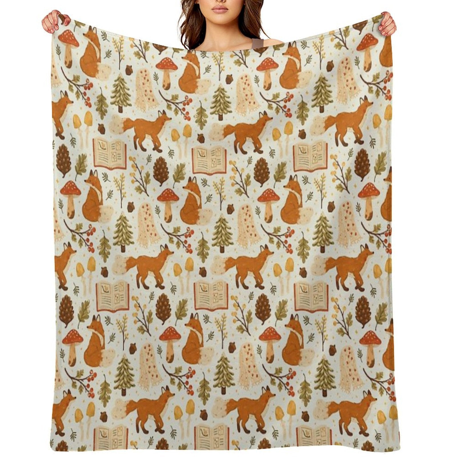 Cozy Winter Woodland All-season Throw Blanket