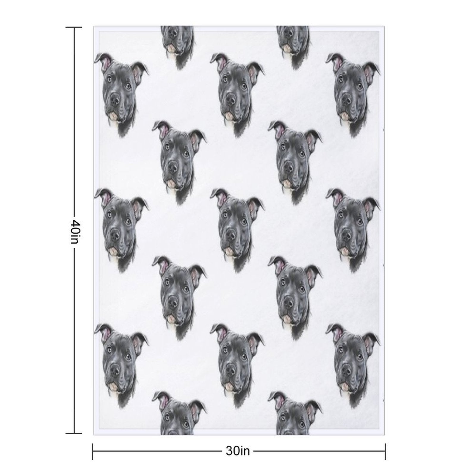 Blue Staffy Quick-dry Throw Blanket
