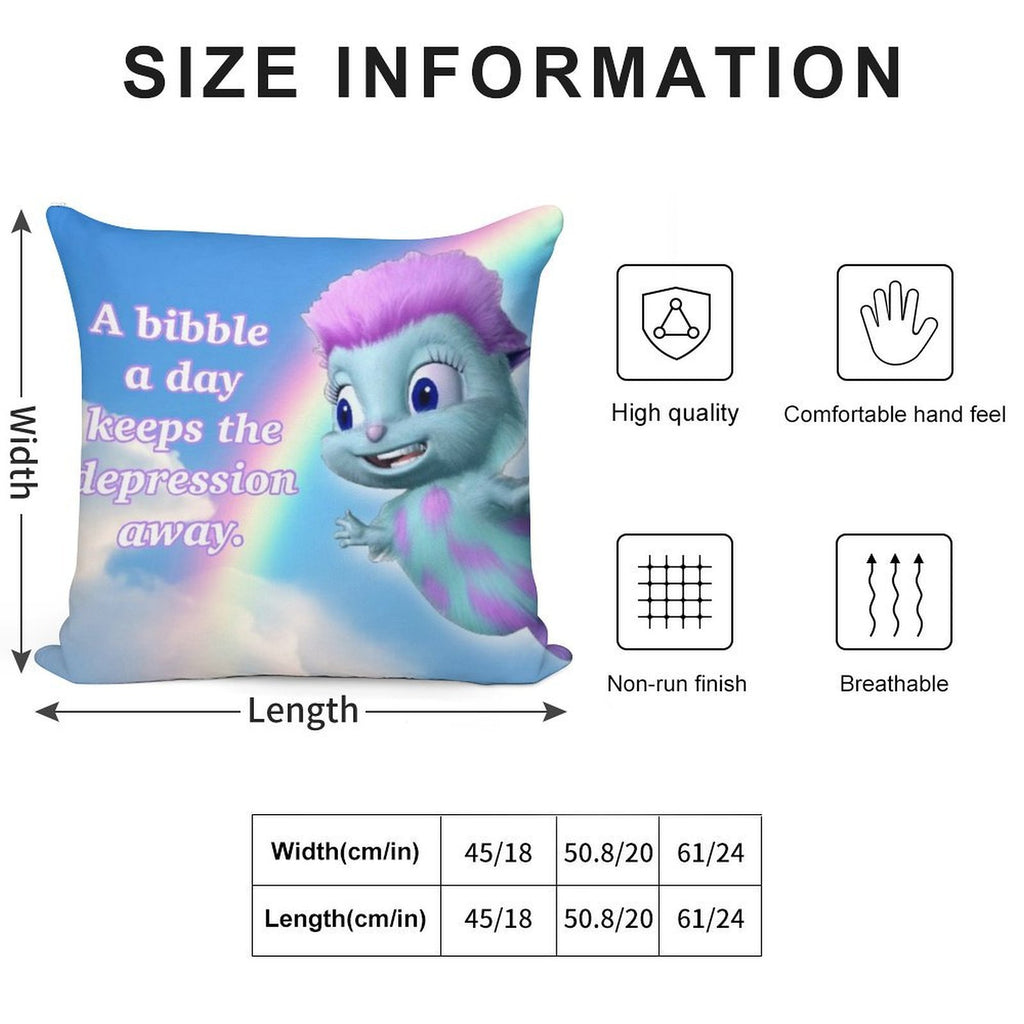 Bibble Motto Soft Gift Ready Throw Pillow