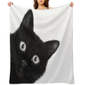 Black Cat Wrinkle-free Throw Blanket