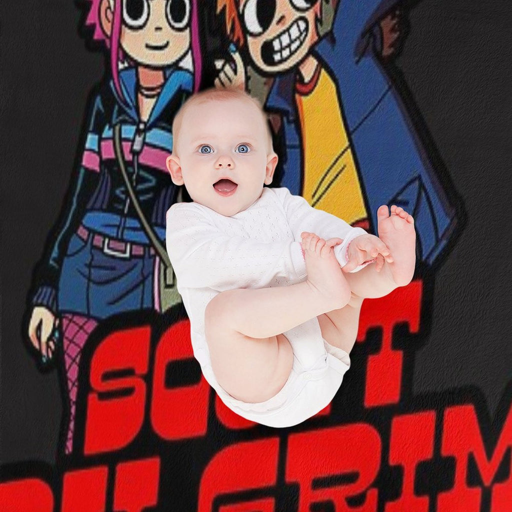 Scott Pilgrim Vs The World Cartoonish. Birthday Party Gifts. Officially Licensed Merch. All-season Throw Blanket