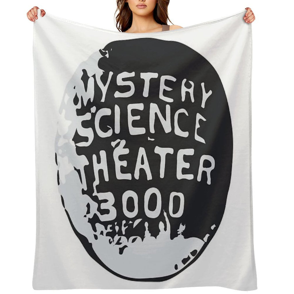 MST3K Silhouette Within Globe Velvety-soft Throw Blanket