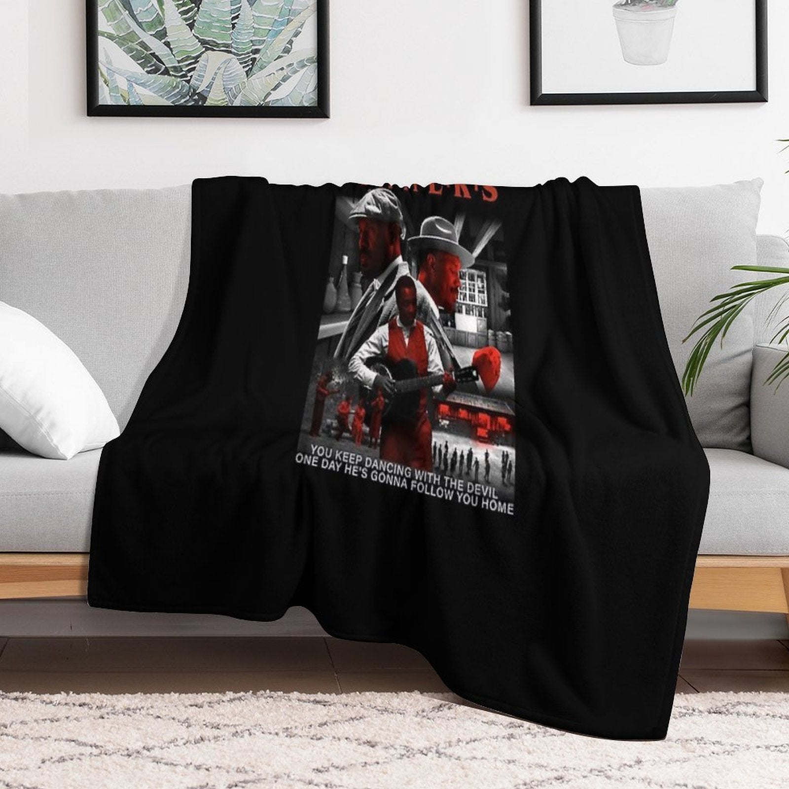 Sinners Retro Posterart Premium Throw Blanket