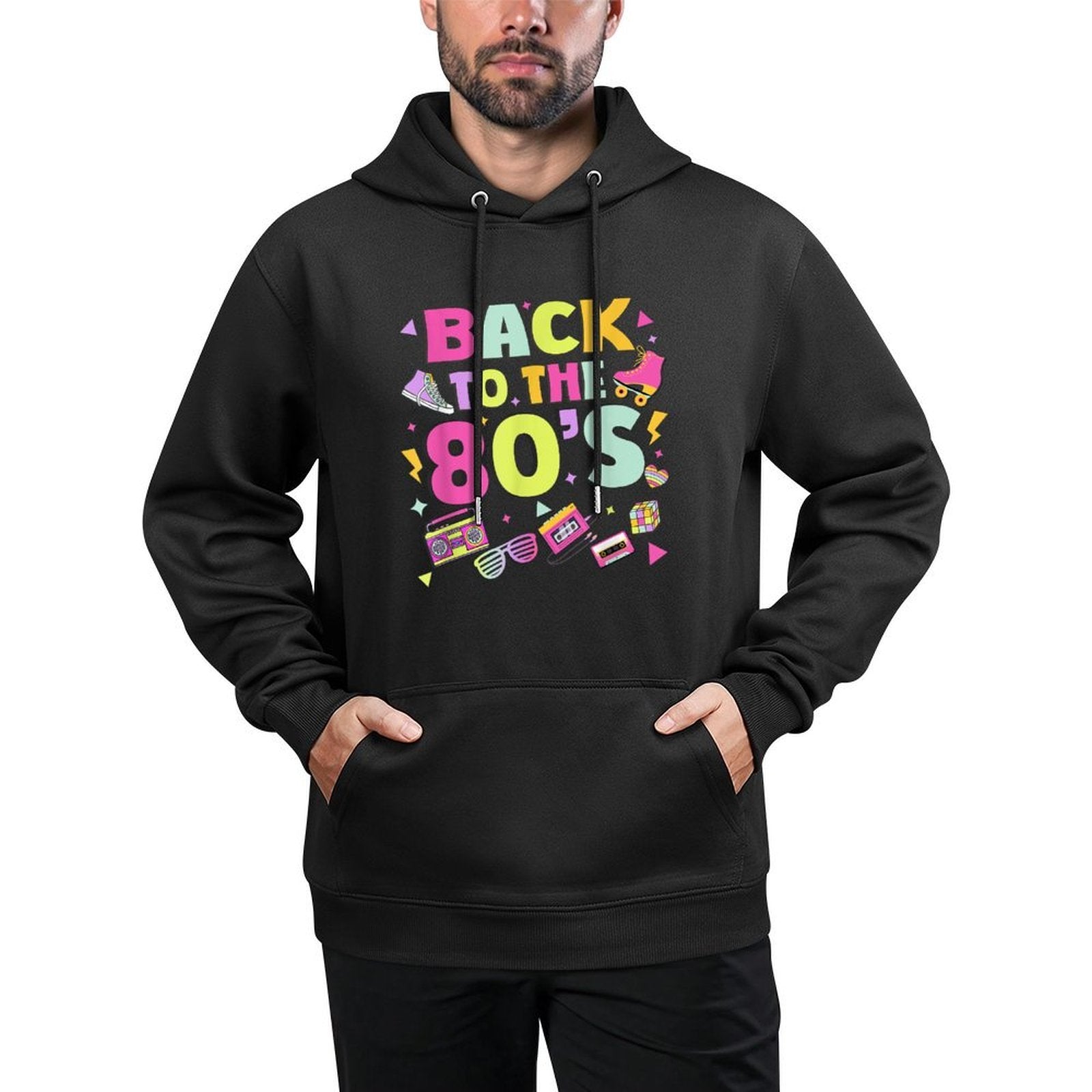 Back To 80s 1980s Vintage Retro Cool Eighties Costume Party Moisture-Wicking Hoodie