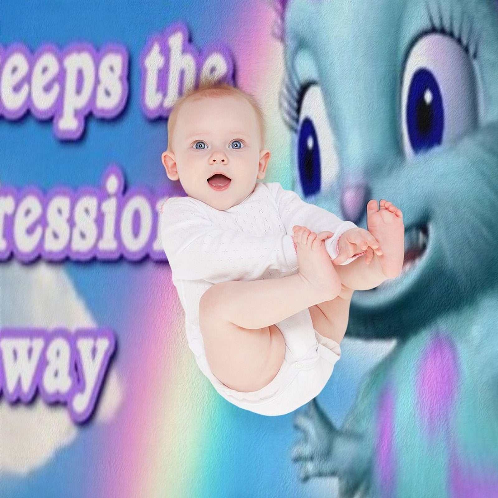 A Bibble A Days Keeps The Depression Away Plush Throw Blanket