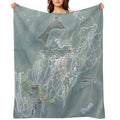 Whitefish Mountain Resort Trail Map Travel-friendly Throw Blanket