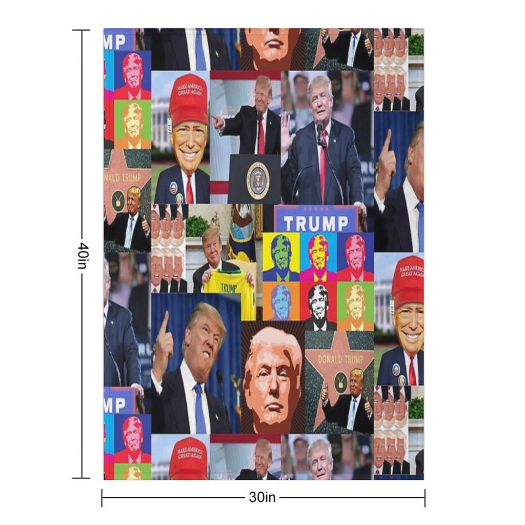 Donald Trump Collage Best Of Velvety-soft Throw Blanket