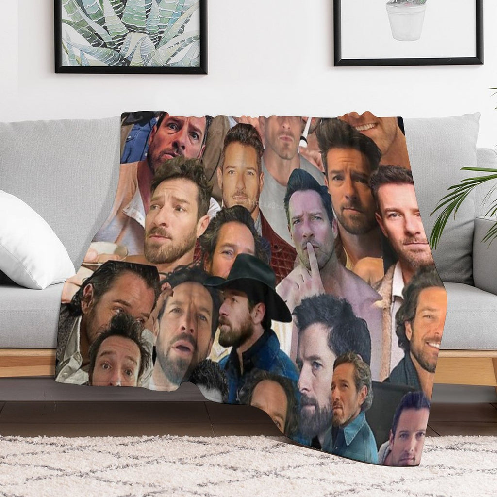 Ian Bohen Photo Collage Easy Care Throw Blanket
