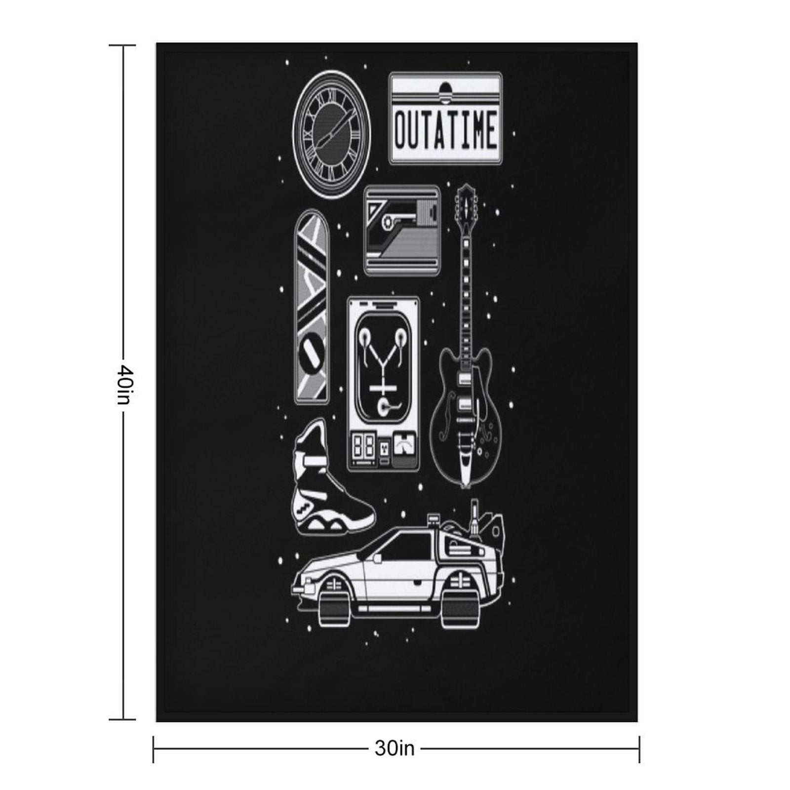 BTTF Icon Set Anti-pilling Throw Blanket