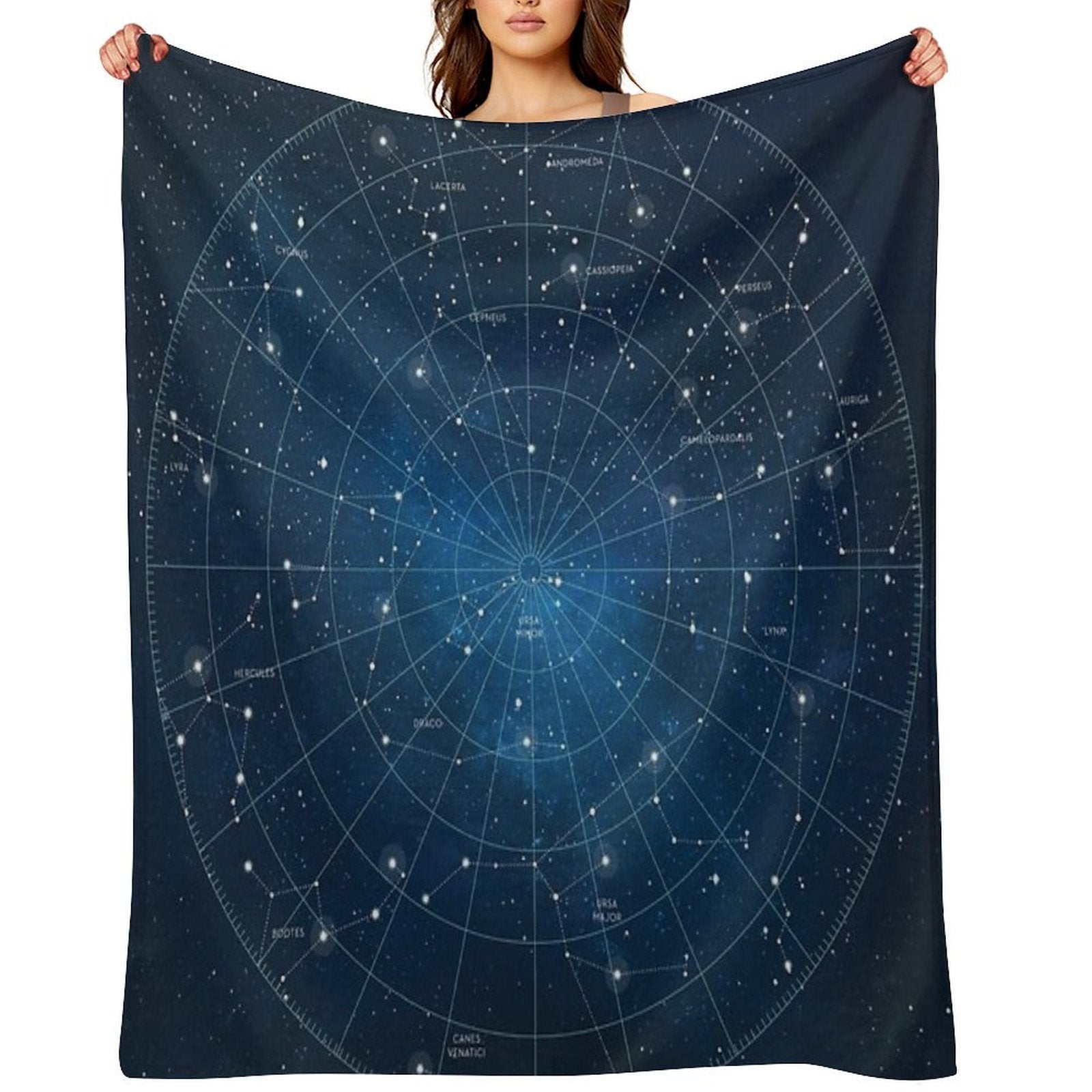 Constellation Star Map Shrink-resistant Throw Blanket