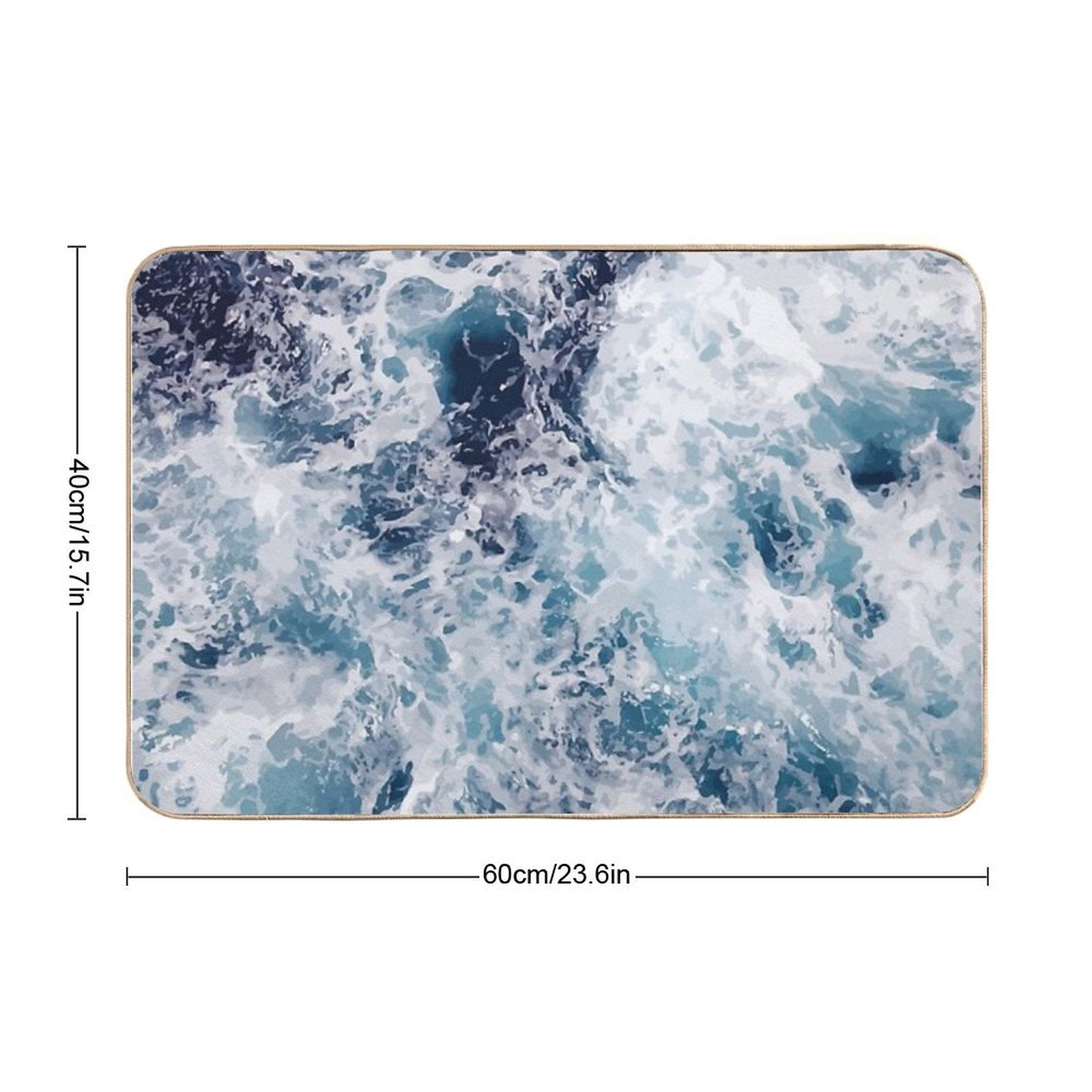 Ocean Beach Bathmat for Shower  Stain-Proof Bath Mat