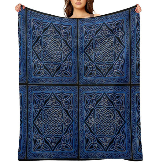 Celtic Meditation Blue All-season Throw Blanket
