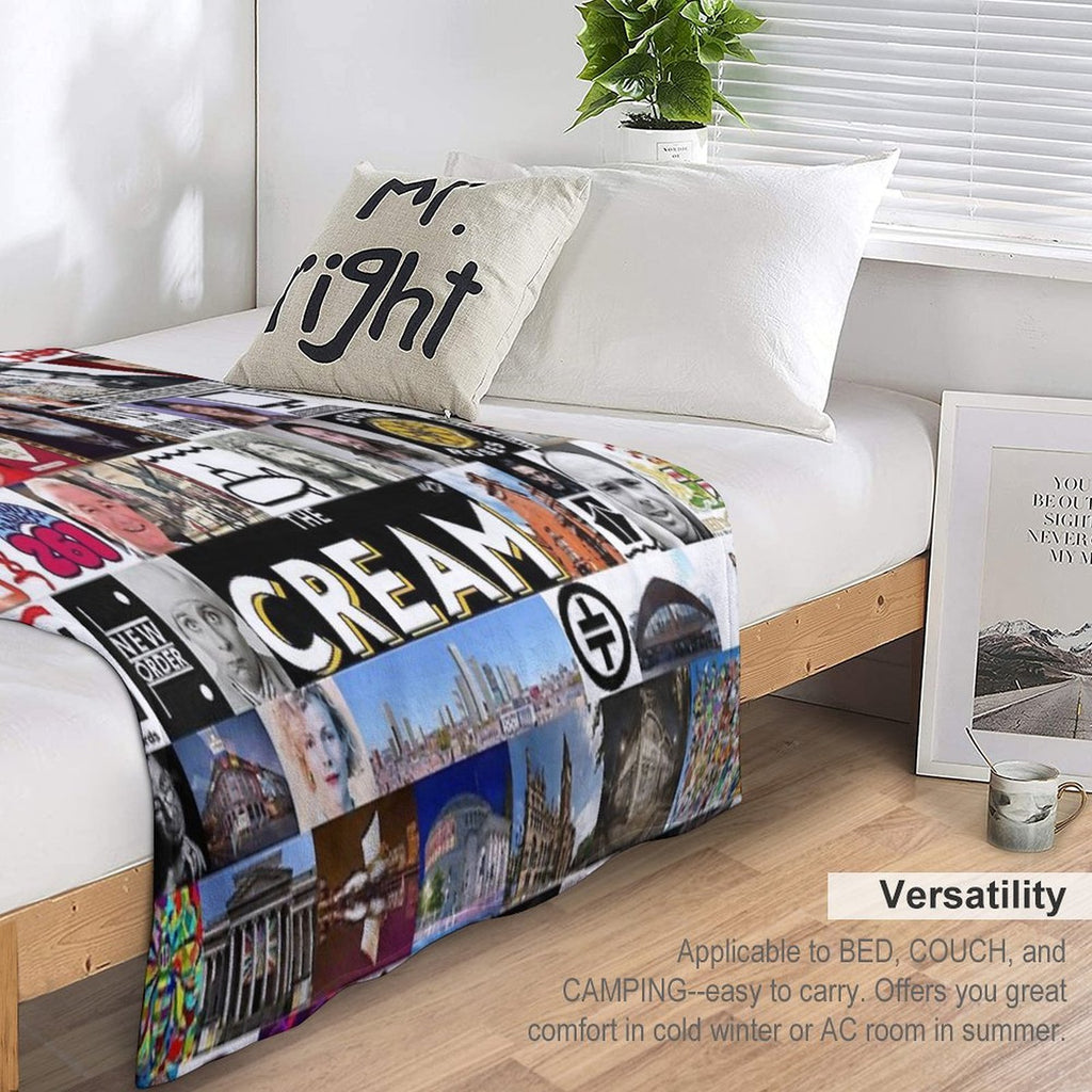 The Cream of Manchester Collage Original 2020 All-season Throw Blanket