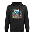 Ocean Scene Watercolor Sea Life Outer Nature Machine Washable Hoodie