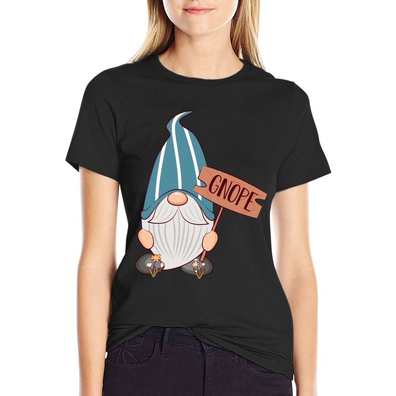 Cool Gnope, Tomte Garden Gnome Funny Scandinavian Nope  Affordable Price T-Shirt
