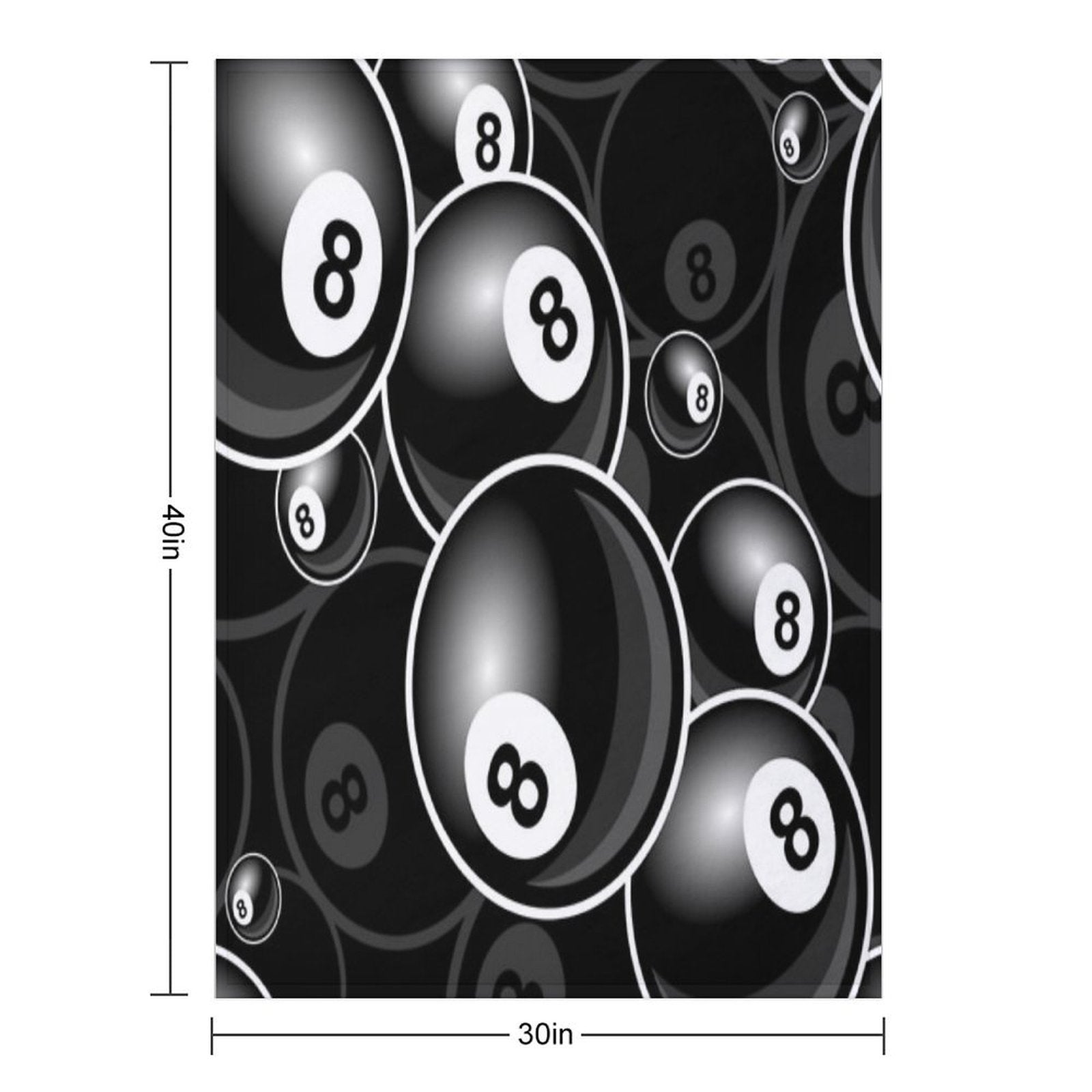 Billiards Black 8 Ball 8-Ball Black And White Comfort Throw Blanket