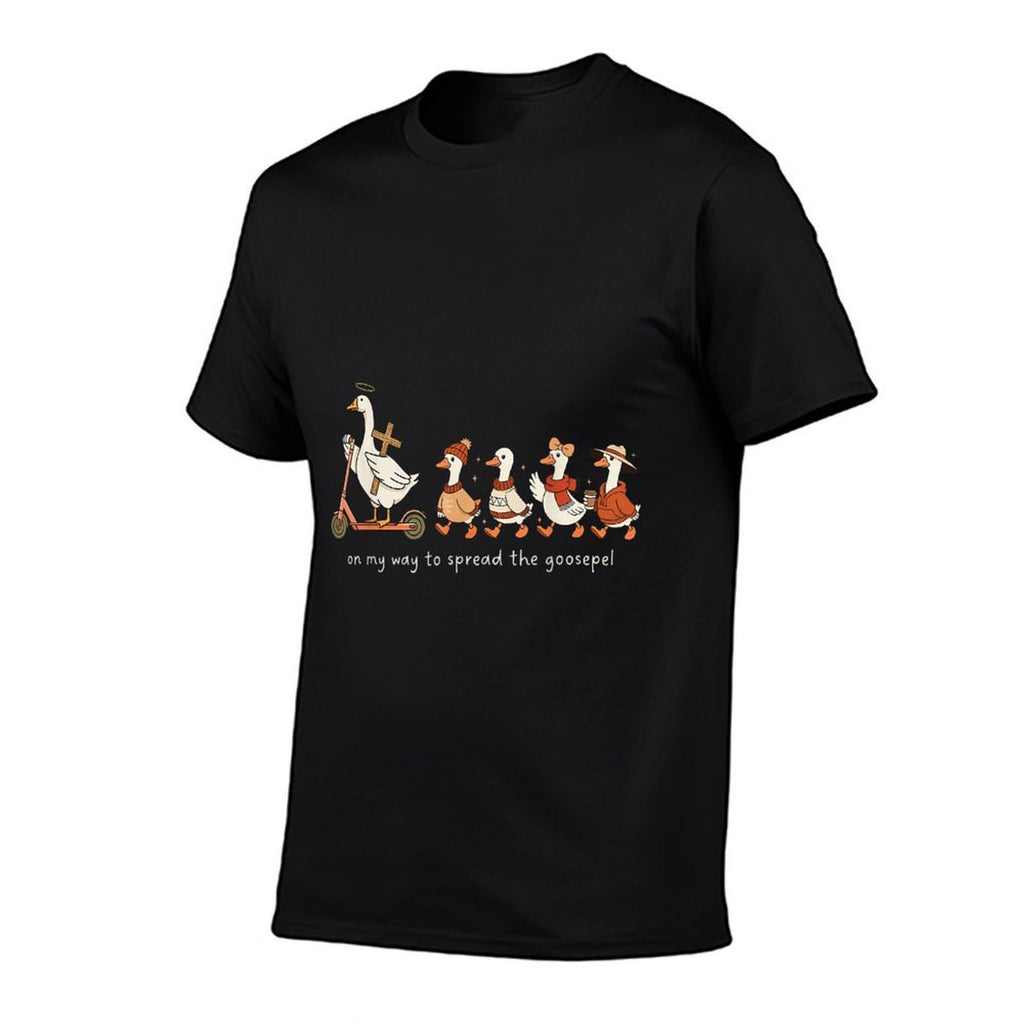 On My Way to Spread The Goosepel  Polyester Blend T-Shirt