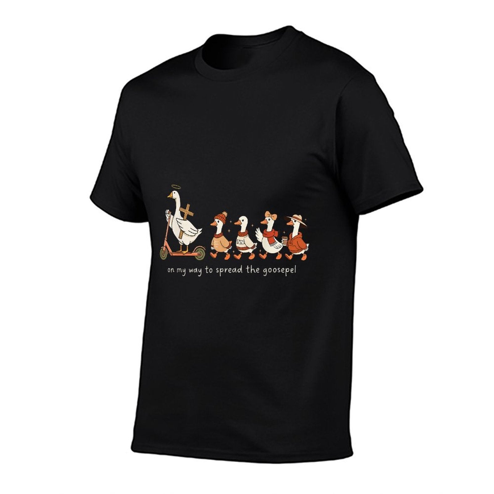 On My Way to Spread The Goosepel  Polyester Blend T-Shirt