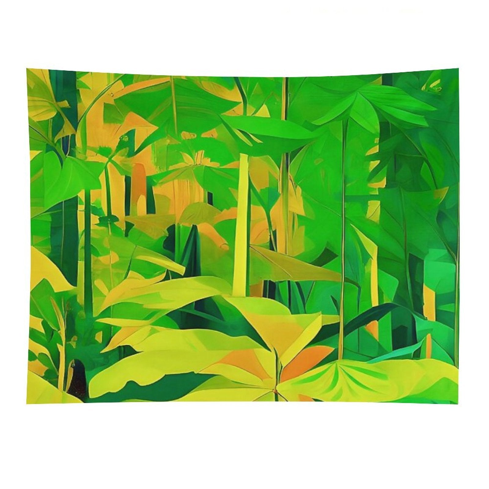 Lush Tropical Foliage Tapestry