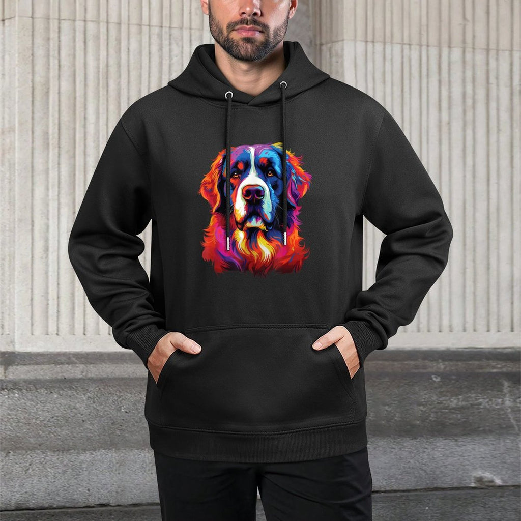 Watercolor Colorful St. Bernard Dog Moisture-Wicking Hoodie
