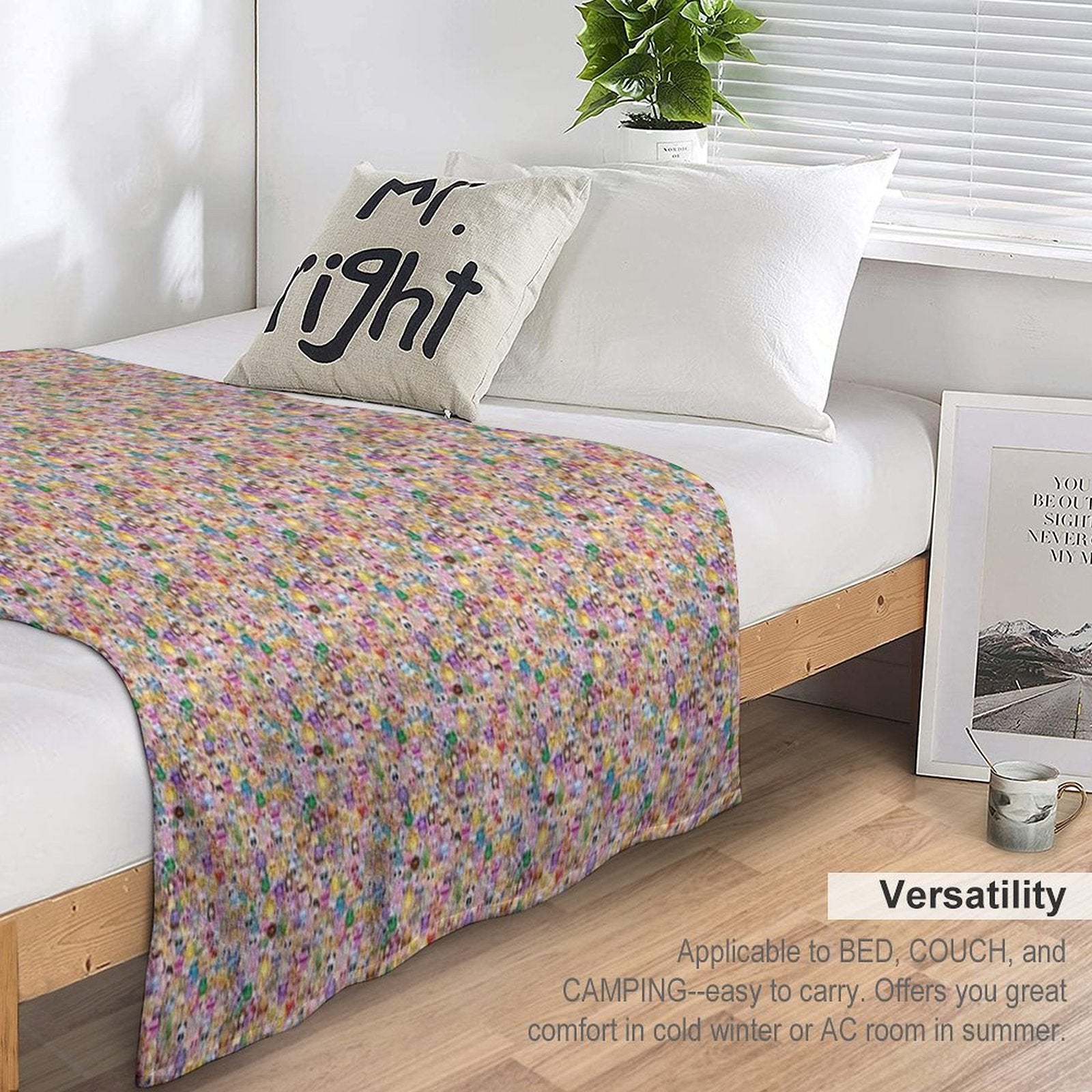 Copy of Lots of Colors And Funny Things Easy Care Throw Blanket