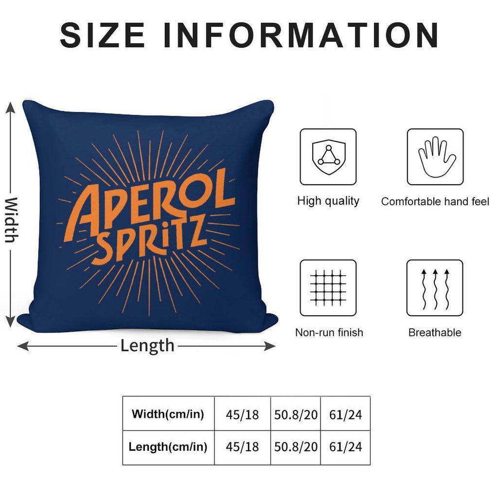 APEROL SPRITZ Soft Ultra-Soft Texture Throw Pillow