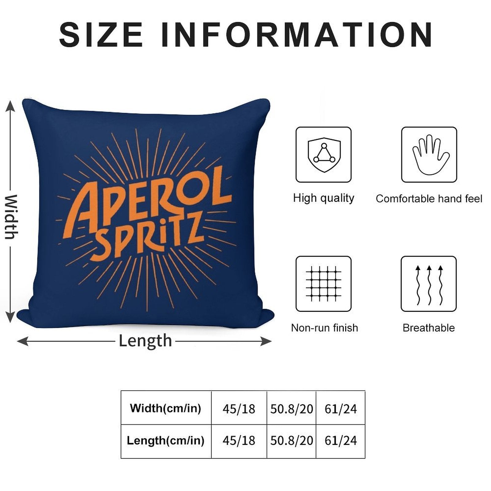 APEROL SPRITZ Soft Ultra-Soft Texture Throw Pillow