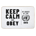 KEEP CALM AND OBEY NWO OBEY Inspired by The Movie THEY LIVE Starring Roddy Piper  Easy To Clean Bath Mat
