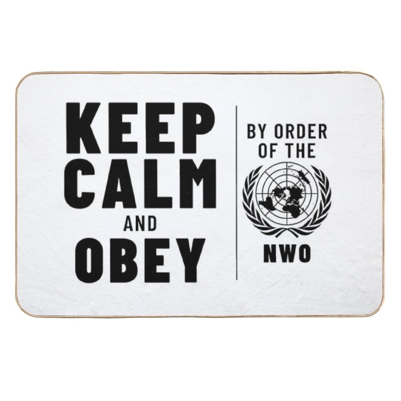 KEEP CALM AND OBEY NWO OBEY Inspired by The Movie THEY LIVE Starring Roddy Piper  Easy To Clean Bath Mat