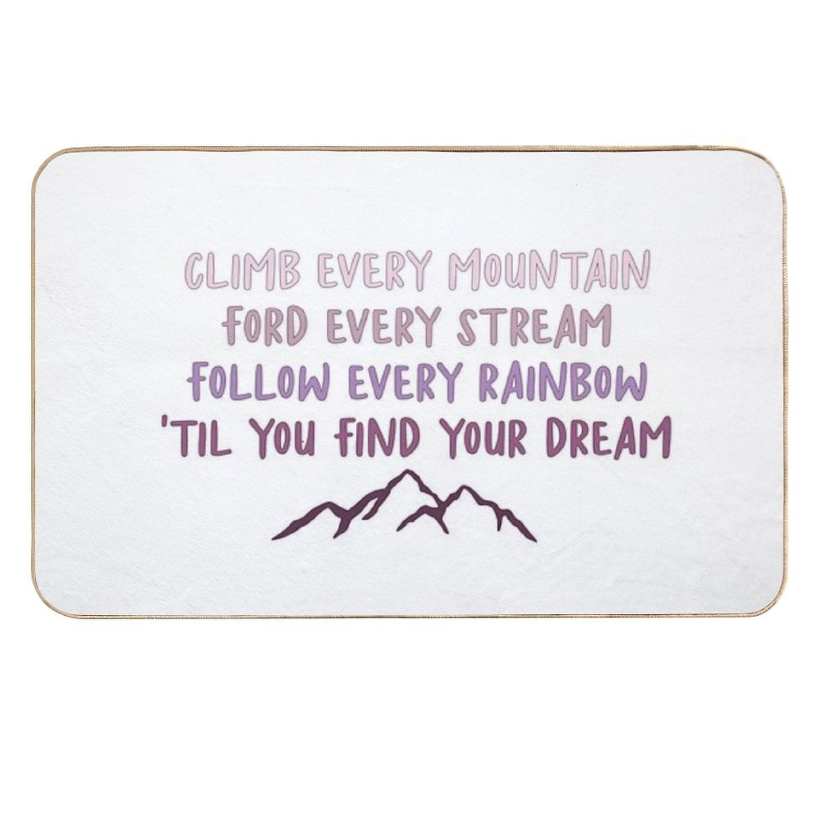 Sound of Music Climb Every Mountain  High-Traffic Bath Mat