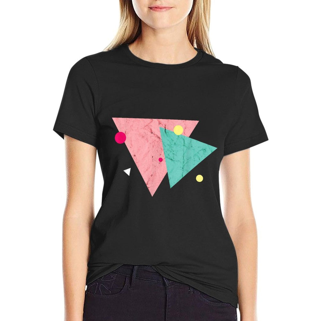 Geometric Triangles Aesthetic Eighties 1980s  Classic T-Shirt