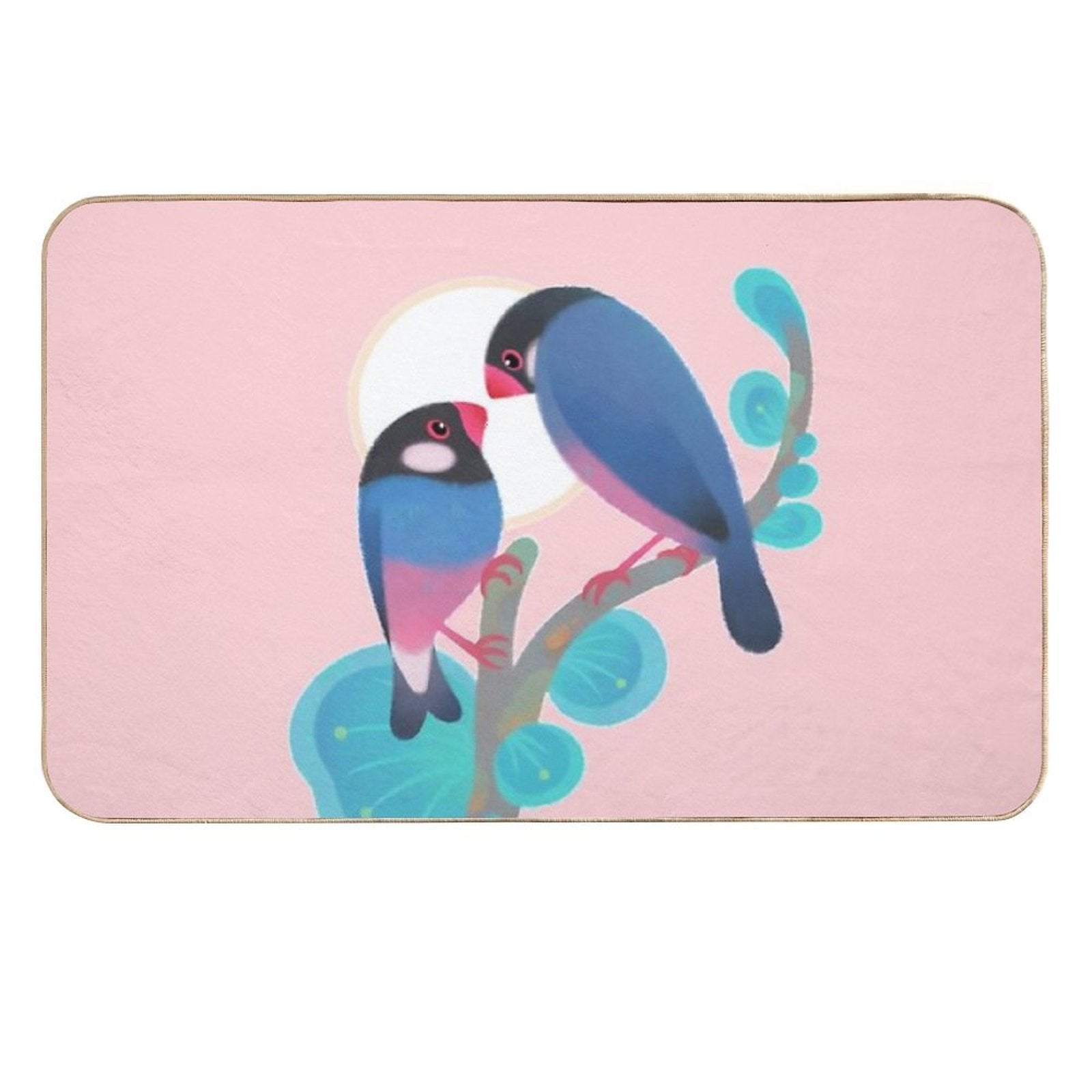 Java Sparrows  Stain-Proof Bath Mat