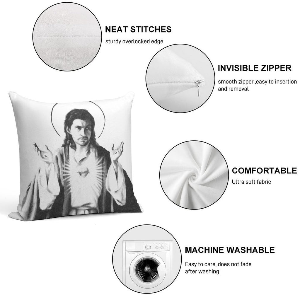 Arctic Monkeys Alex Turner As Jesus Soft Easy Maintenance Throw Pillow