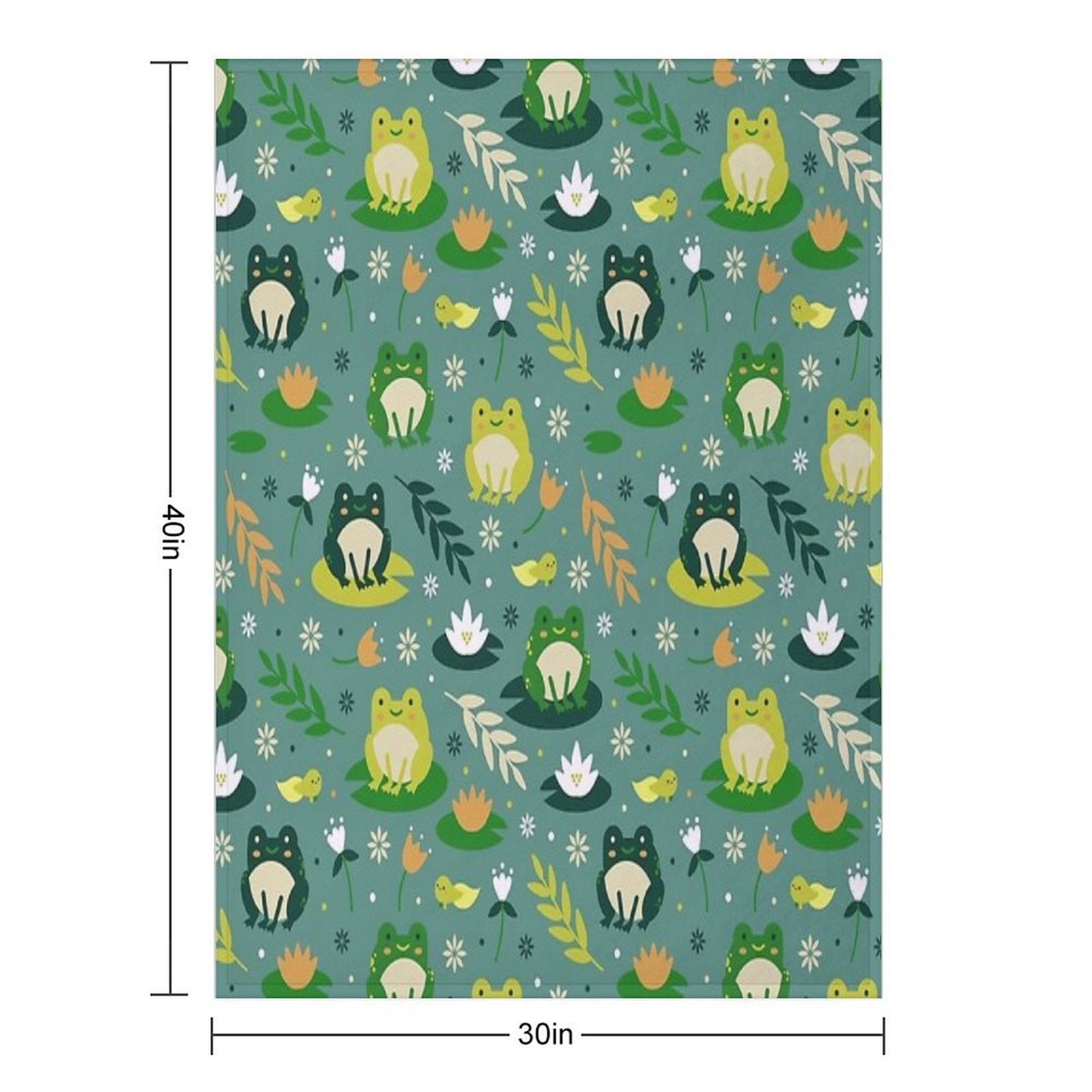 Cute Frogs Pattern Versatility Throw Blanket