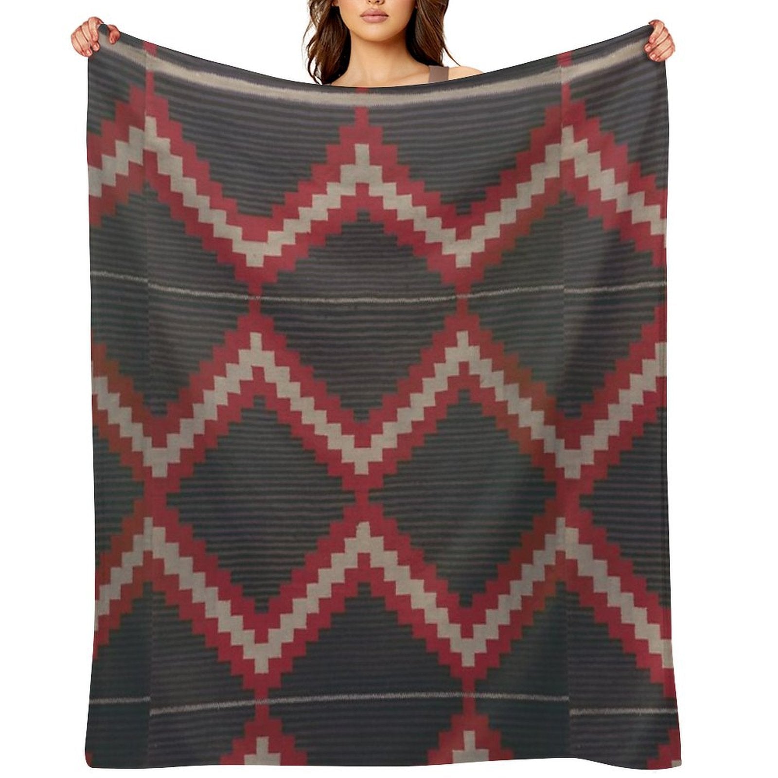 Navajo Weaving Blanket Moki Print Anti-pilling Throw Blanket