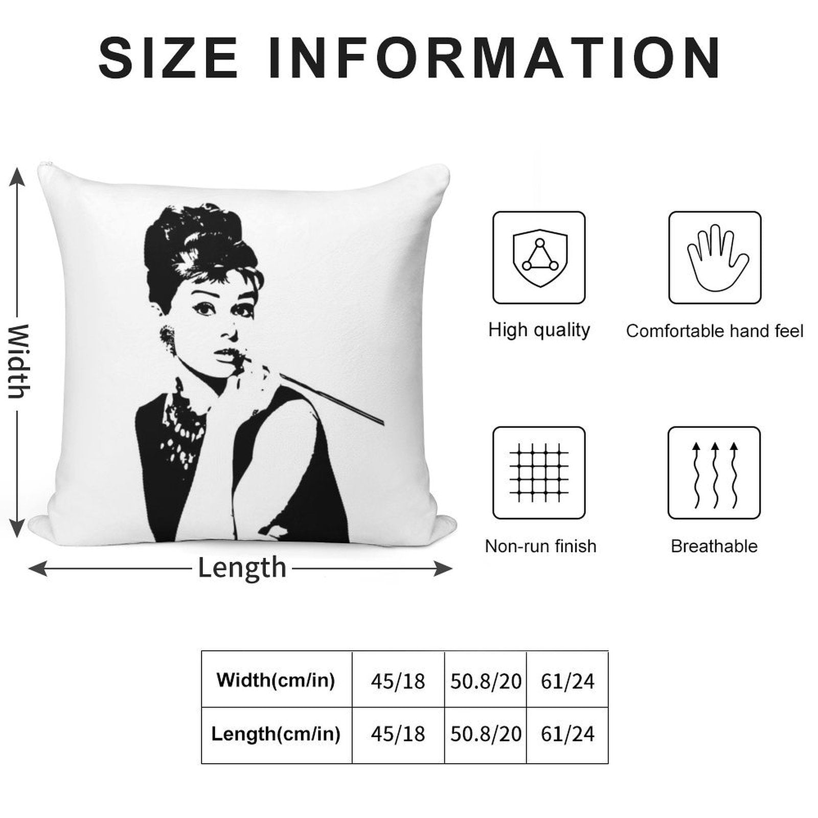 Audrey Hepburn - An Icon Soft Multiple Sizes Throw Pillow