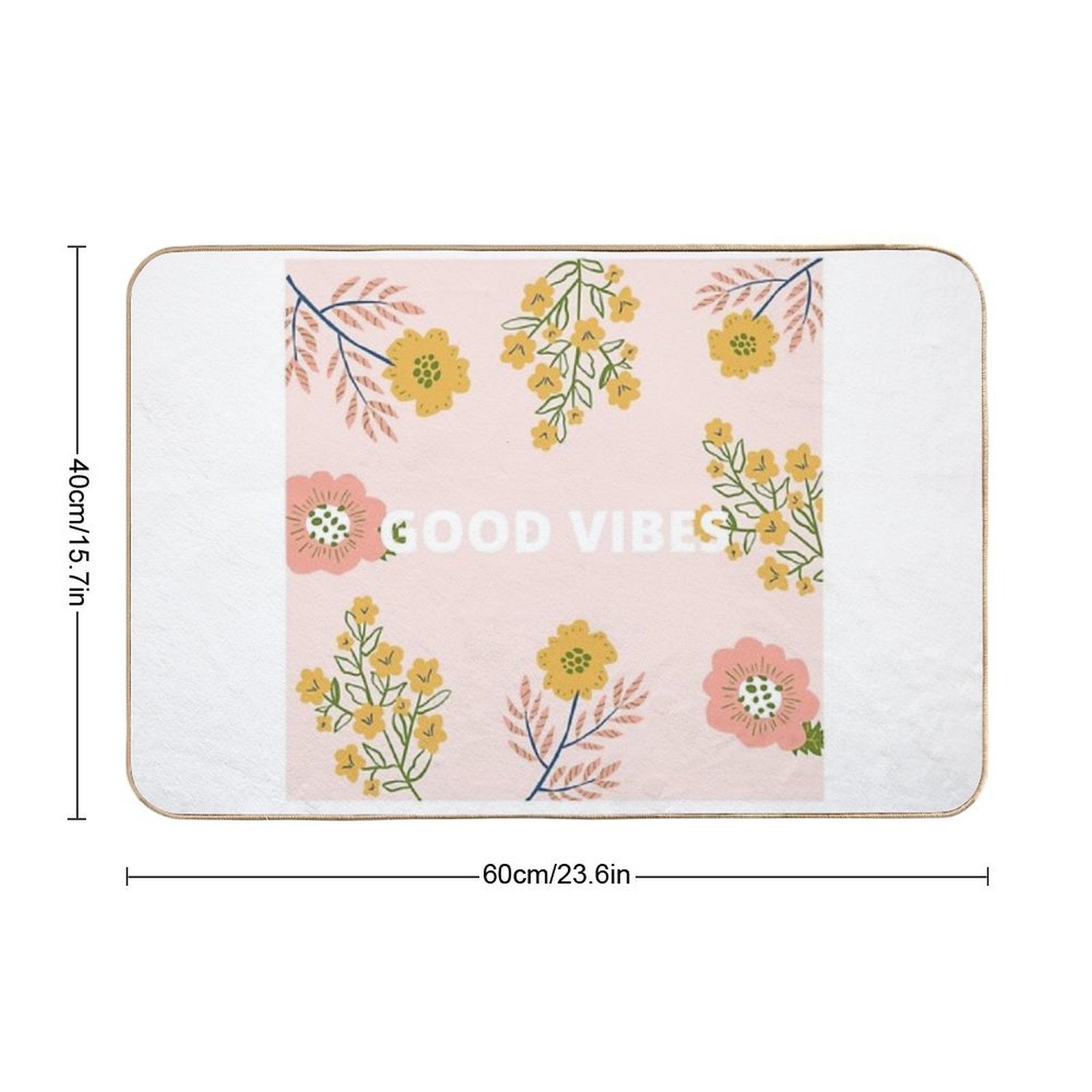 Pink Good Vibes  Absorbent Bath Mat