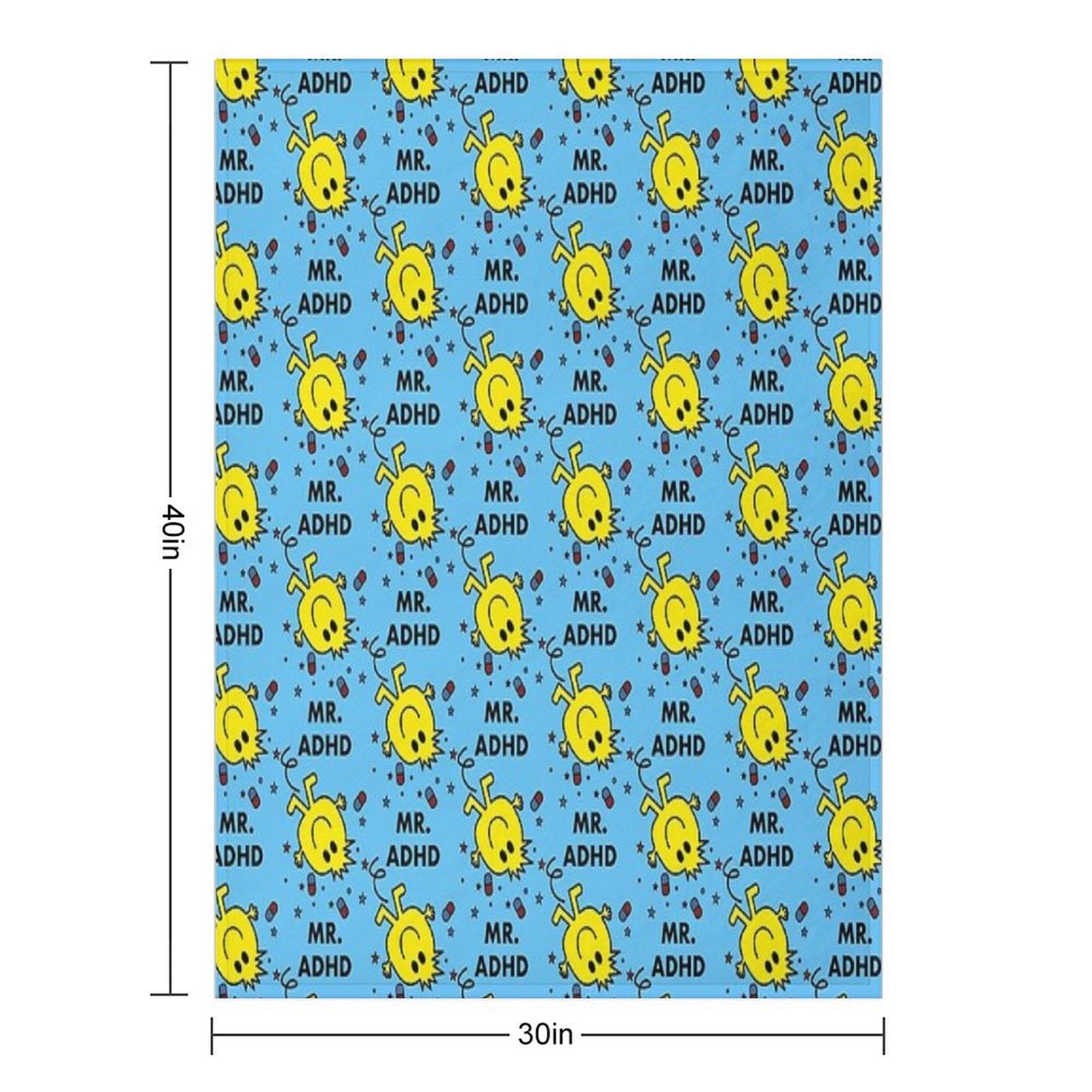 MR ADHD Easy Care Throw Blanket