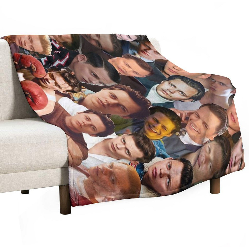 Bill Skarsgård Photo Collage Durable Throw Blanket