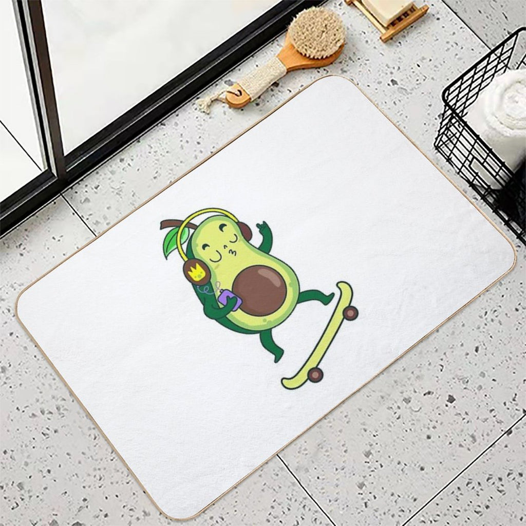 Avocado Funky Skater Bath Mat  Anti-Trip Bath Mat
