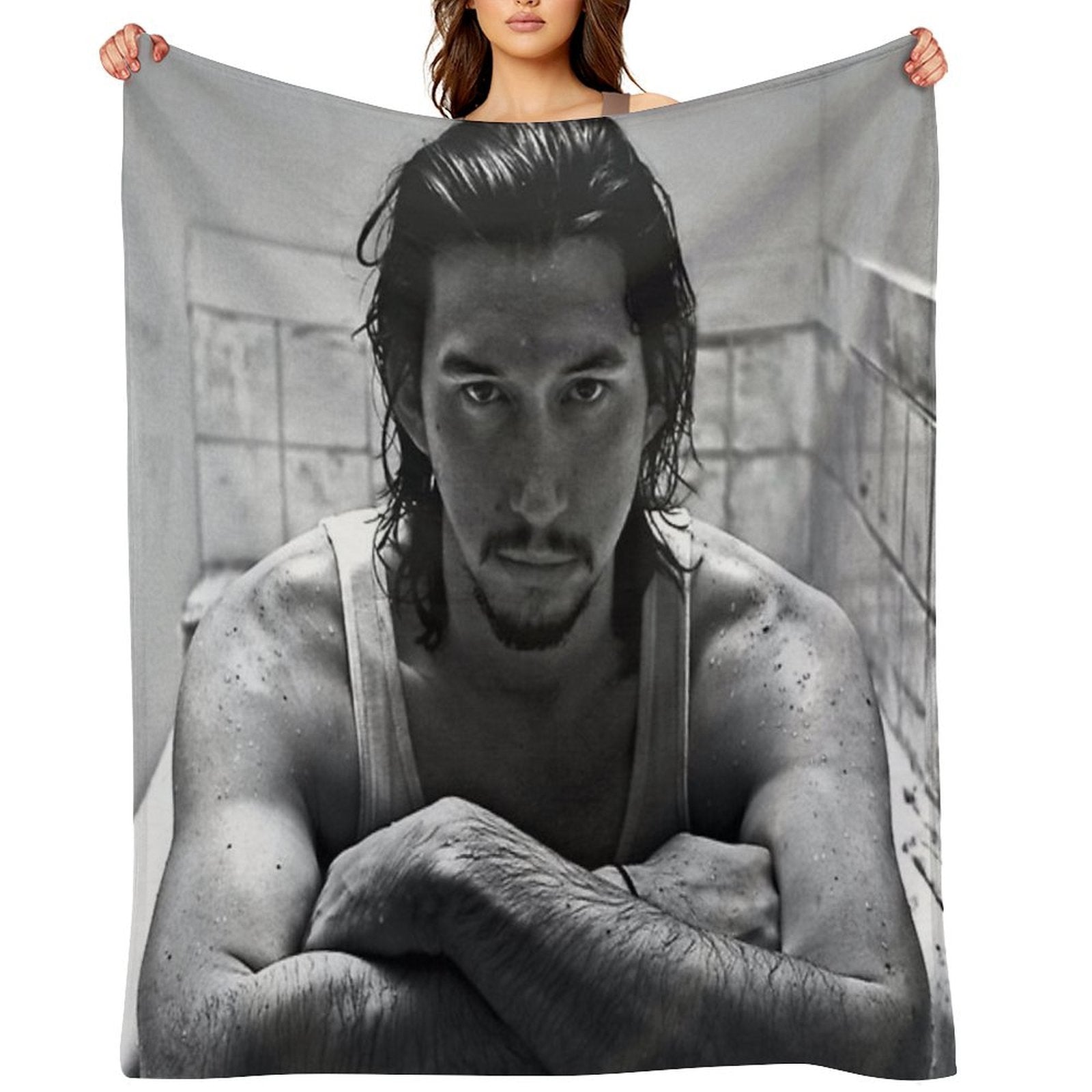 Adam Driver Sustainable Throw Blanket