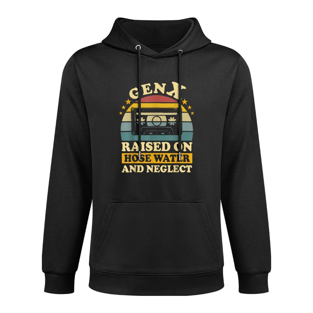 Gen X Raised On Hose Water And Neglect Humor X Generation Colorfast Hoodie